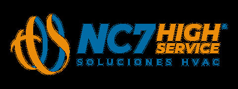 NC7 High Service logo with blue and orange design for HVAC solutions