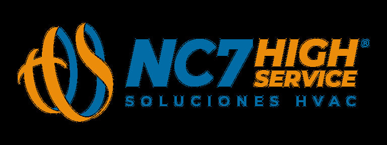 NC7 High Service logo with blue and orange design for HVAC solutions